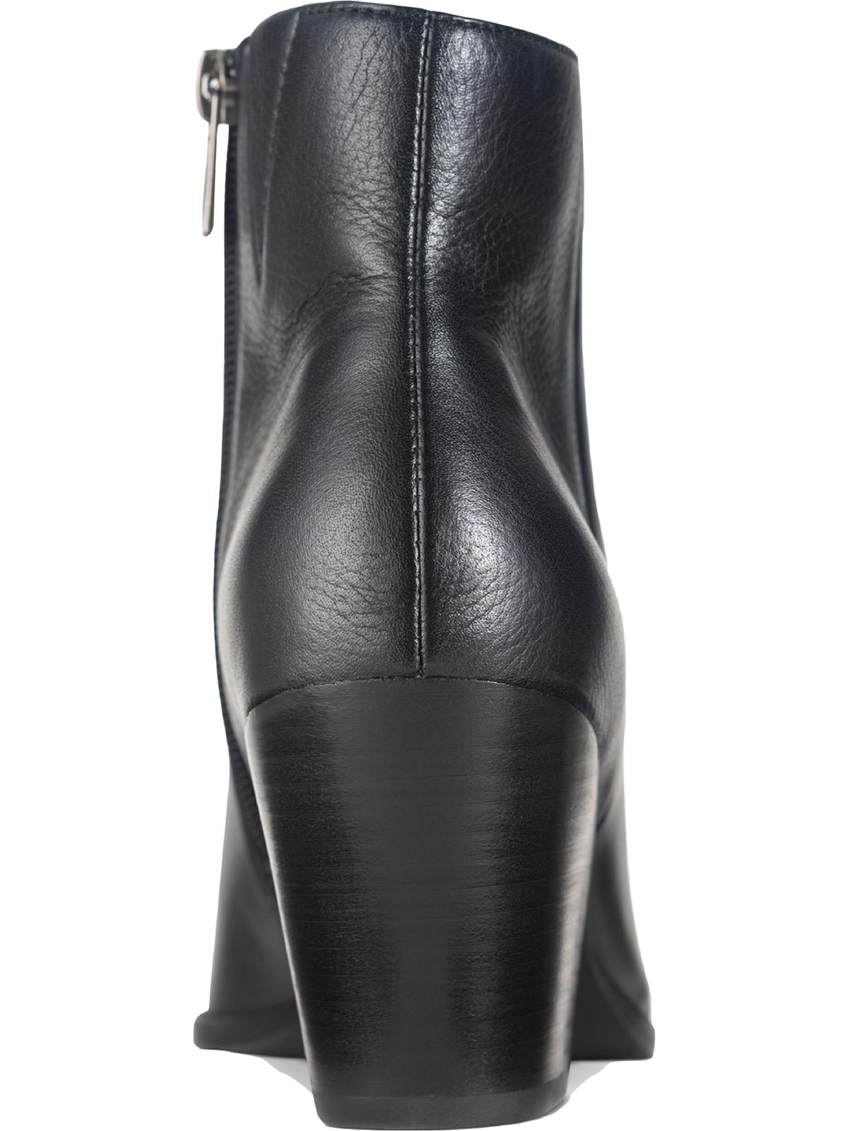 American Rag Womens Eryn Leather Heels Booties Black 10 M