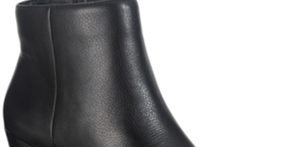 American Rag Womens Eryn Leather Heels Booties Black 10 M