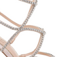 Jewel Badgley Mischka Women's Champagne Satin  Sandal Pink Size 8.5 M