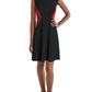 Tommy Hilfiger Women's Colorblock Sleeveless Scuba Dress Black Size 10