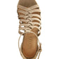 XOXO  Women's Basset Strappy Sandal Shoes Brown Size 8.5