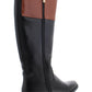 Tommy Hilfiger Women's Imina Leather Closed Toe Knee High Riding Boots Black Size 7.5 M