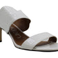 Calvin Klein Women's Sandals Croc-Embossed Cecily Patent Leather Stiletto Slide - White Size 10