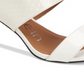 Calvin Klein Women's Sandals Croc-Embossed Cecily Patent Leather Stiletto Slide - White Size 10