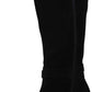 Giani Bernini Women's Rozario Leather Tall Knee High Boots Black Size 6