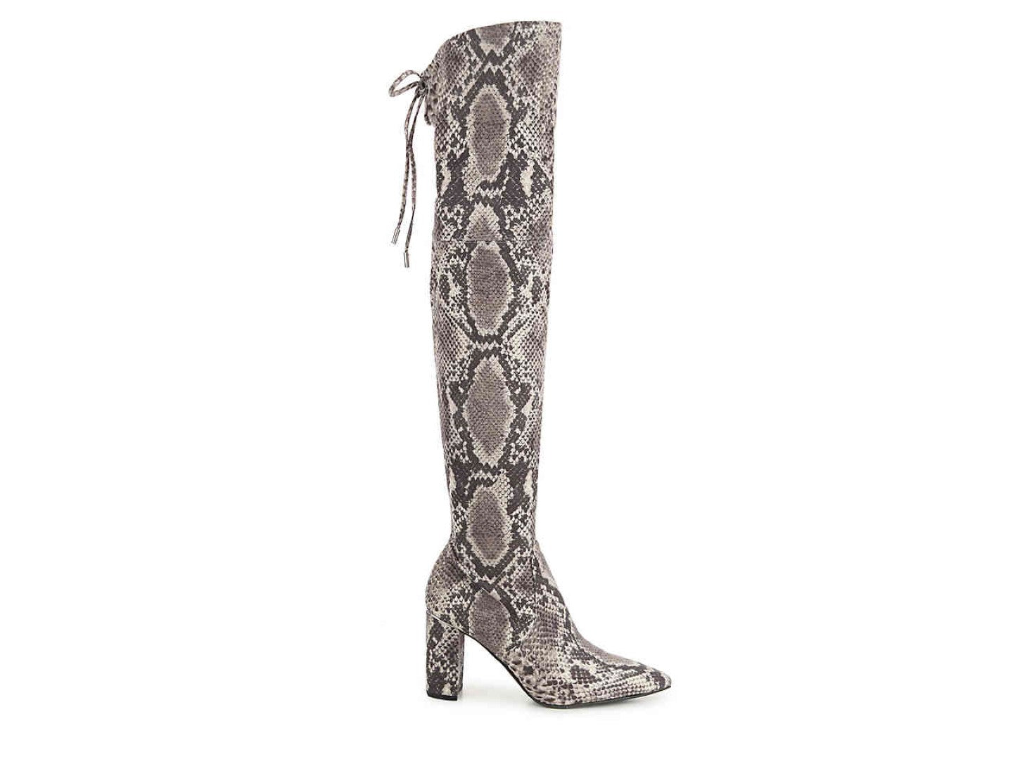 Marc Fisher Women's Shoes Vany2 Almond Toe Knee High Cold Weather Boots Gray Size 8 M