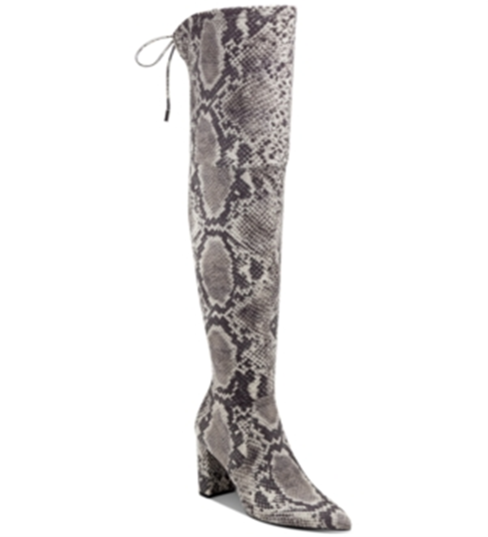Marc Fisher Women's Shoes Vany2 Almond Toe Knee High Cold Weather Boots Gray Size 8 M