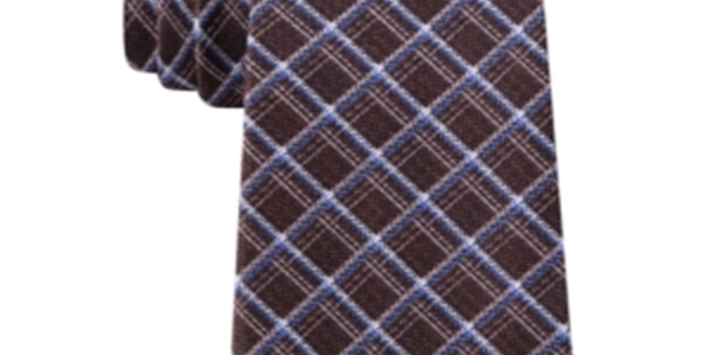 Michael Kors Men's Artisanal Shadow Silk Blend Business Neck Tie Brown Size Regular