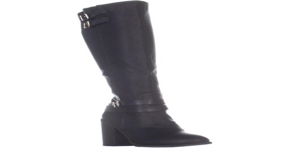Madden Girl Women's Edrea Almond Toe Knee High Fashion Boots, Black, Size 10