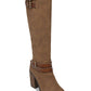 Guess Women's Harson5 Wide Calf Knee High Boots Brown Size 9W-WC
