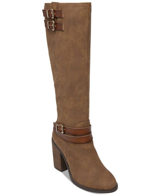 Guess Women's Harson5 Wide Calf Knee High Boots Brown Size 9W-WC