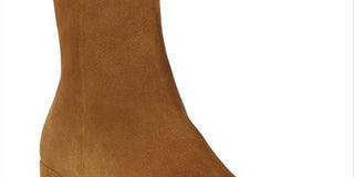 Ecco Women's Removable Insole Arch Support Breathable Shape 35 Pointy Toe Zip up Leather Booties Brown Size 8M