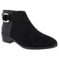 Bella Vita Women's Henley II Bootie Ankle Boot, Black Suede, Size 9W