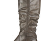 White Mountain Women's Liona Leather Almond Toe Knee High Fashion Boots Brown Size 8.5 M