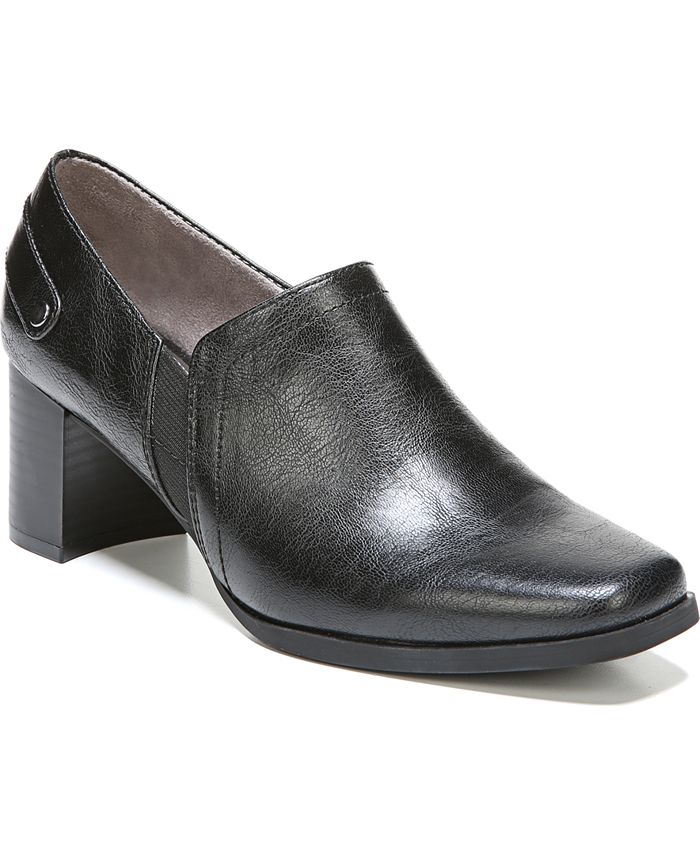 LifeStride Women's Shannon Mid Heel Loafer Black Size 8 M