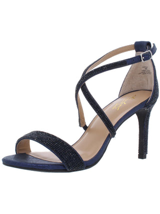 Thalia Sodi Women's Darria 4 Embellished Shimmer Evening Heels Sandal Navy Size -11 M