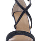 Thalia Sodi Women's Darria 4 Embellished Shimmer Evening Heels Sandal Navy Size -11 M