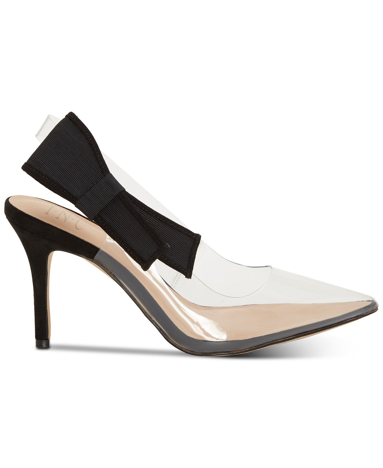 INC International Concepts Women's Coletta Fabric Pointed Toe SlingBack -Black Size 6 M