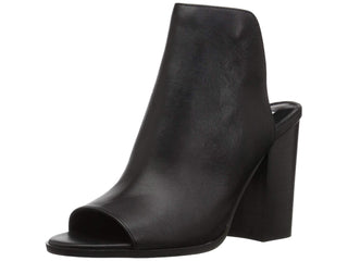 Steve Madden Women's Tilt Leather Peep Toe Special Occasion Slide Sandals Black Size 5 M