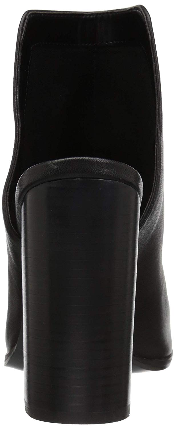 Steve Madden Women's Tilt Leather Peep Toe Special Occasion Slide Sandals Black Size 5 M