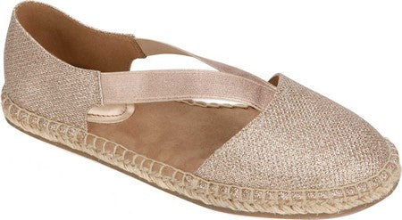 Kenneth Cole Reaction Women's How Elastic Fabric Round Toe Casual Slide Sandals Gold Size 6 M