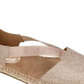 Kenneth Cole Reaction Women's How Elastic Fabric Round Toe Casual Slide Sandals Gold Size 6 M
