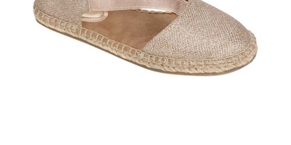 Kenneth Cole Reaction Women's How Elastic Fabric Round Toe Casual Slide Sandals Gold Size 6 M