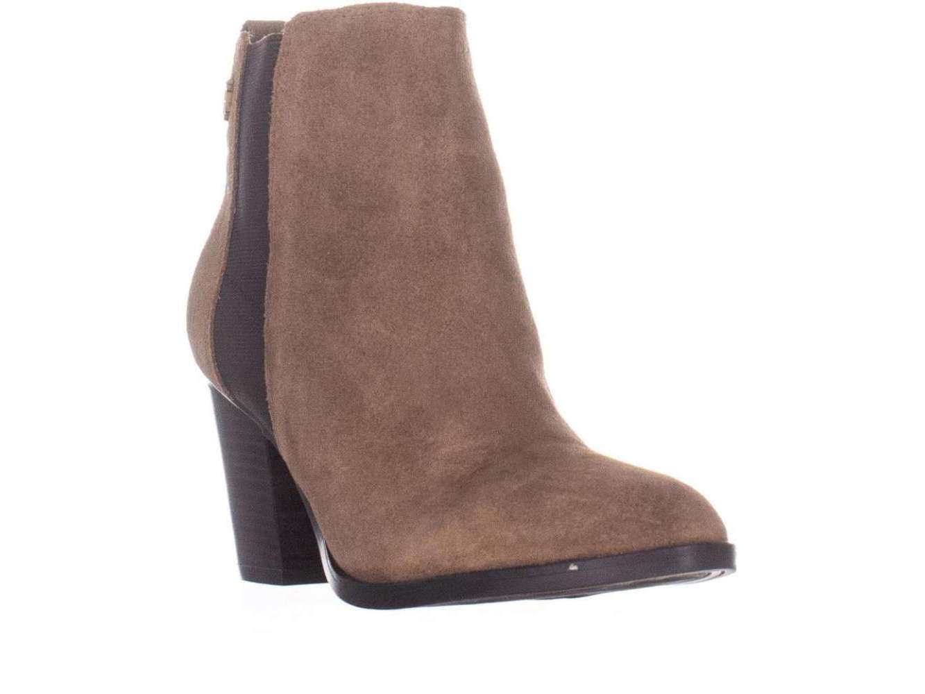 Tommy Hilfiger Women's Regise Leather Almond Toe Ankle Fashion Boot Brown Size 7M