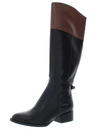 Tommy Hilfiger Women's Merritt Faux Leather Riding Boots Black Size 7 M