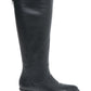Steve Madden Women's Jasper Leather Almond Toe Knee High Black Size 10 M