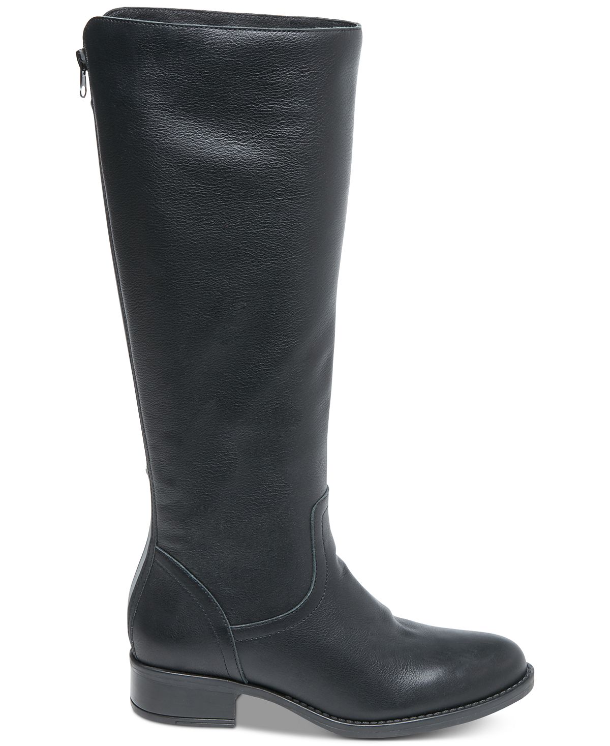 Steve Madden Women's Jasper Leather Almond Toe Knee High Black Size 10 M