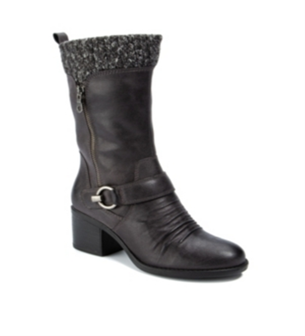 BareTraps Women's Wylla Casual Round Toe Mid Calf Boots Gray Size 9.5 M