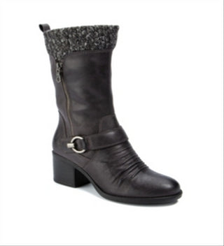 BareTraps Women's Wylla Casual Round Toe Mid Calf Boots Gray Size 9.5 M