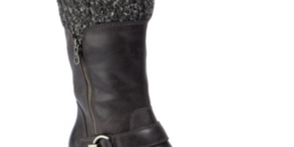 BareTraps Women's Wylla Casual Round Toe Mid Calf Boots Gray Size 9.5 M