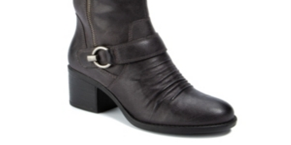 BareTraps Women's Wylla Casual Round Toe Mid Calf Boots Gray Size 9.5 M