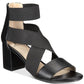 White Mountain Women's Edie Strappy Ankle Zip up Sandals Black Size 11