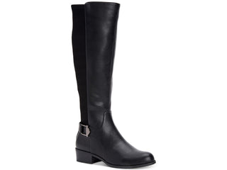 Alfani Womens Kallumm Wide Calf Faux Leather Riding Boots Black 7 M