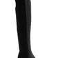 Report Women's Zaria Satin Pointed Toe Over Knee Fashion Boots Black Size 6 M