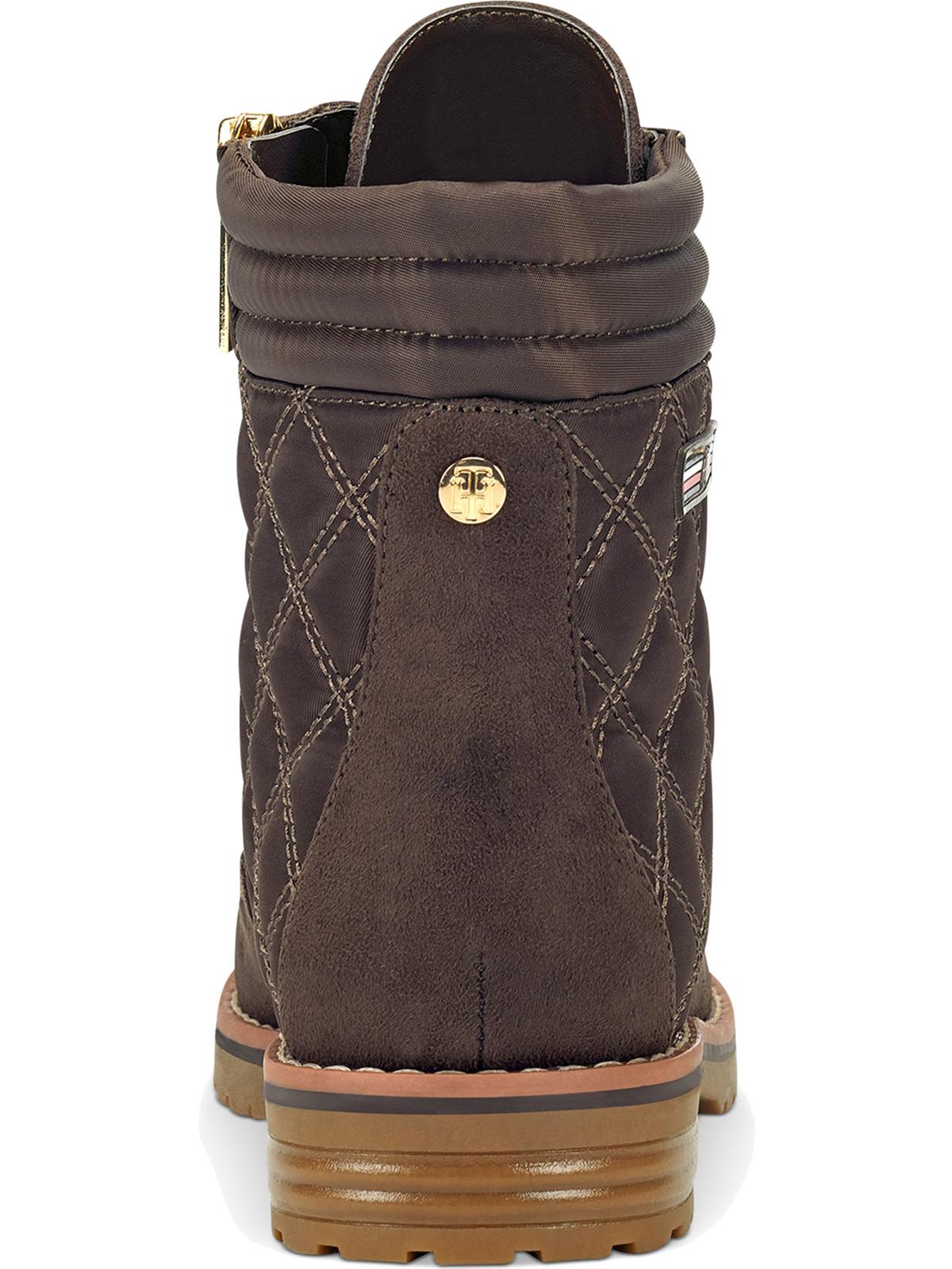 Tommy Hilfiger Women's Onella Ankle Boots Quilted Booties Dark Grey Size 5.5 M
