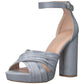 BCBGeneration Women's Flora Heeled Sandal Gray Size 10 M