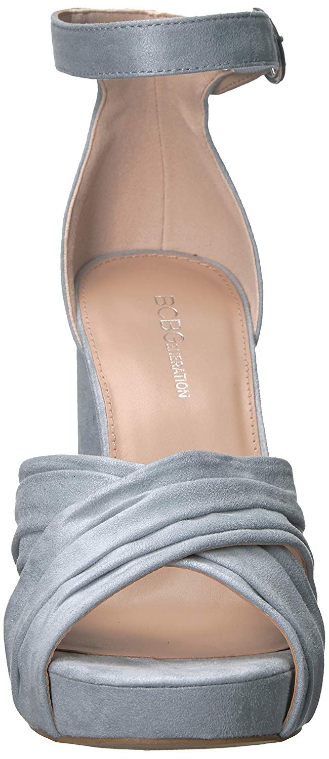 BCBGeneration Women's Flora Heeled Sandal Gray Size 10 M