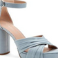 BCBGeneration Women's Flora Heeled Sandal Gray Size 10 M