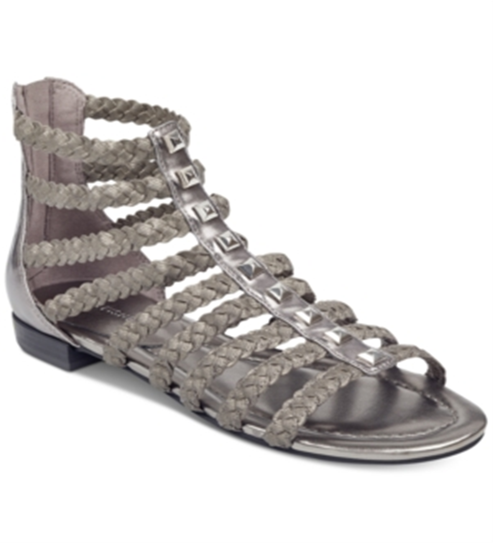 Marc Fisher Women's Pepita Open Toe Casual Gladiator Gray Size 9 M