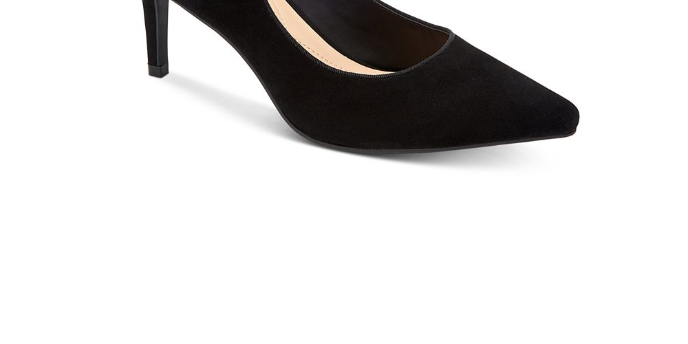 Alfani Women's Jerikaa Fabric Pointed Toe Ankle Strap Mary Jane Pumps -Black Size 6 M