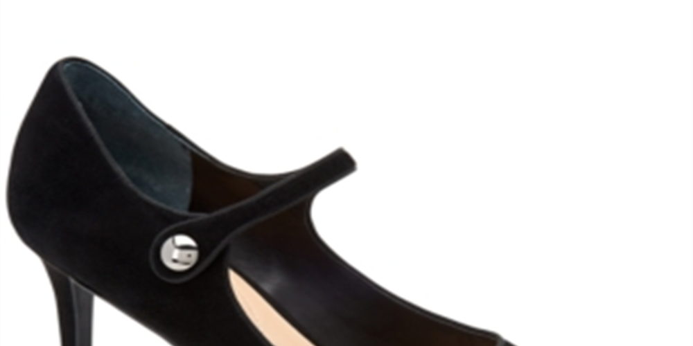 Alfani Women's Jerikaa Fabric Pointed Toe Ankle Strap Mary Jane Pumps -Black Size 6 M