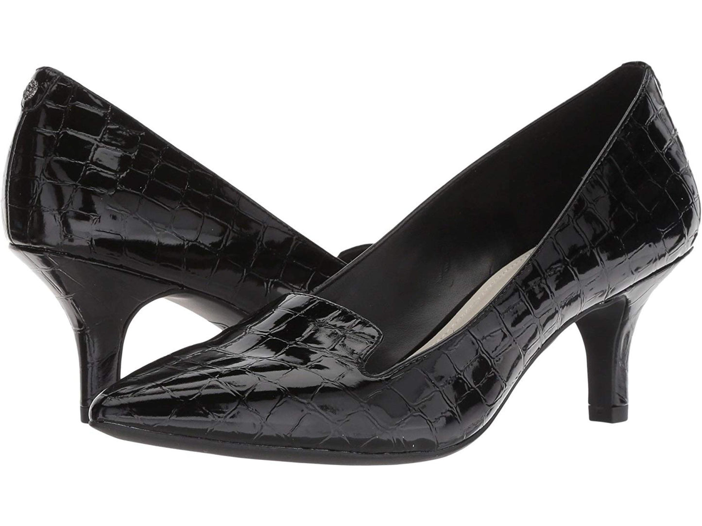 Anne Klein Womens Felice Pointed Toe Classic Pumps Black- Size 6.5 M