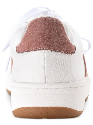 American Rag Women's Striped Cushioned Comfort Shaley Round Toe Lace up Athletic Sneakers White Size 7 M