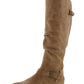 Baretraps Womens Yanessa Faux Suede Tall Riding Boots Brown Size 5.5 M