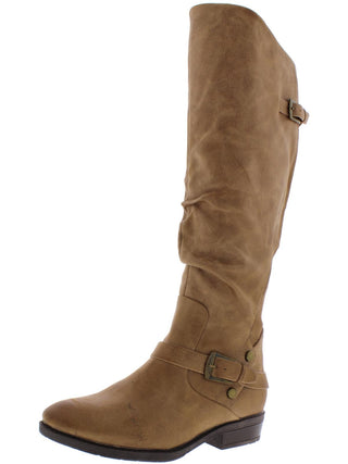 Baretraps Womens Yanessa Faux Suede Tall Riding Boots Brown Size 5.5 M