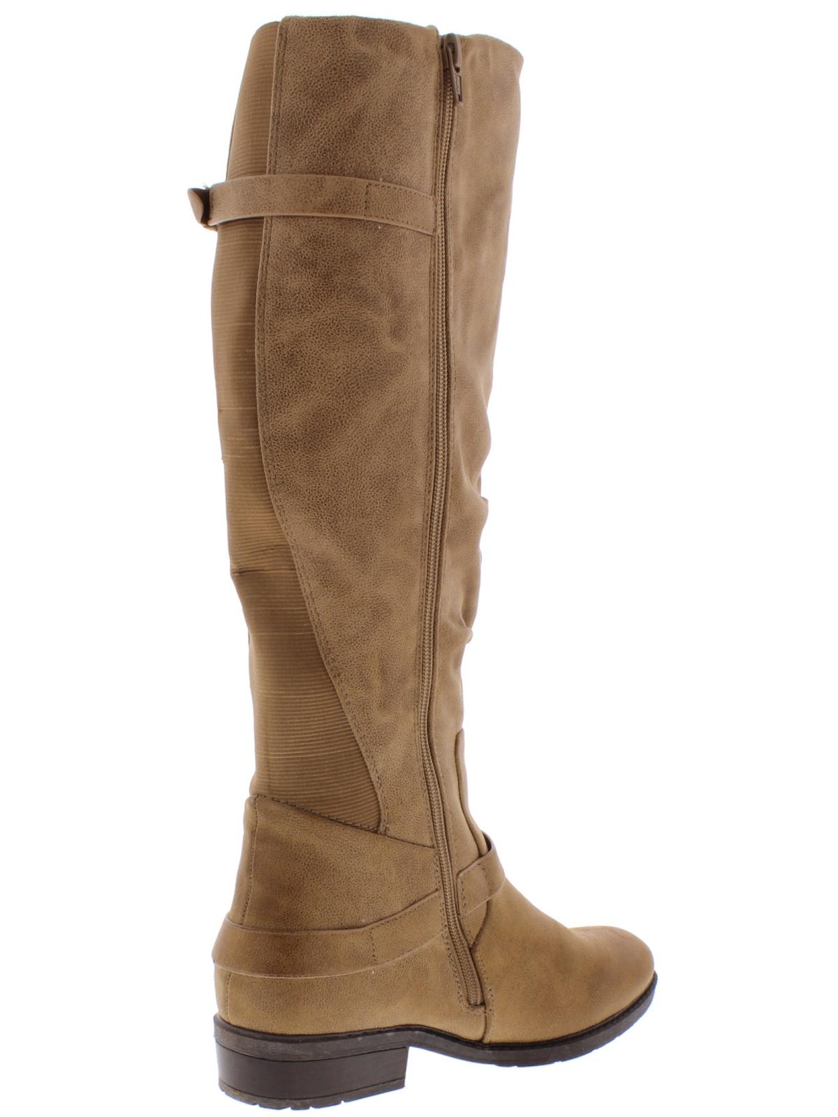 Baretraps Womens Yanessa Faux Suede Tall Riding Boots Brown Size 5.5 M